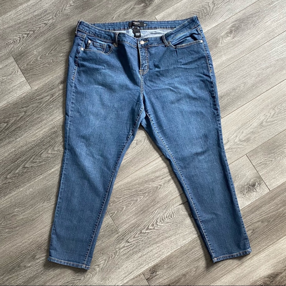 Torrid 22S Classic Ankle Jeans Blue Denim Stretch